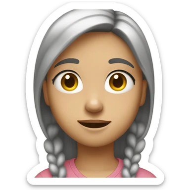 Girl hand on forehead looking for someone sticker