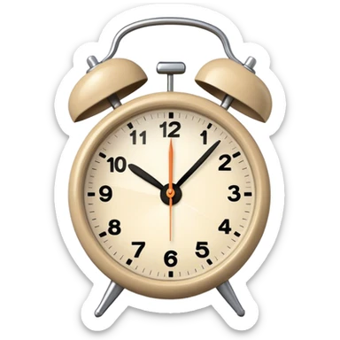 Beige alarm clock sticker
