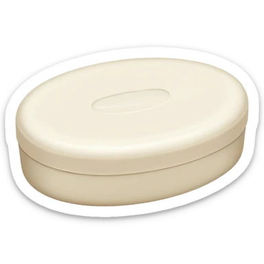 oval white soap sticker