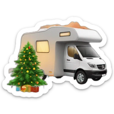 Camping Car Weinsberg Pepper MF with a Christmas Tree  sticker