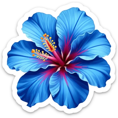 Hibiscus bleu sticker