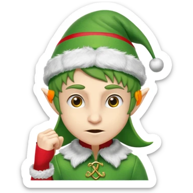 create christmas elve emoji who is fighting against financial crime sticker