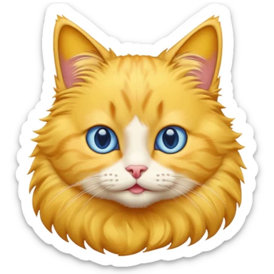 sunshine bluey eyes cat sticker