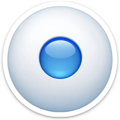 Snowball with blue outline , with the word book inside sticker