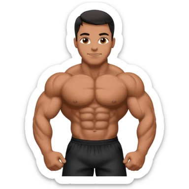 bodybuilder wearing black sticker