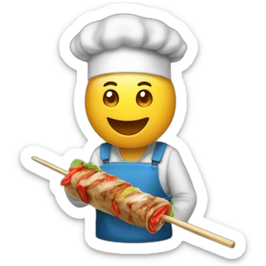 Un turc qui mange un kebab sticker