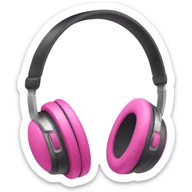 pink headphones  sticker