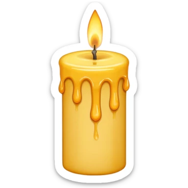 Leaning Candle dripping wax sticker