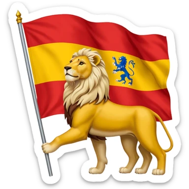 peux tu me faire le drapeau de la ville de Lyon comme celui là🇫🇷 sticker