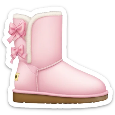 Light pink uggs with bows sticker