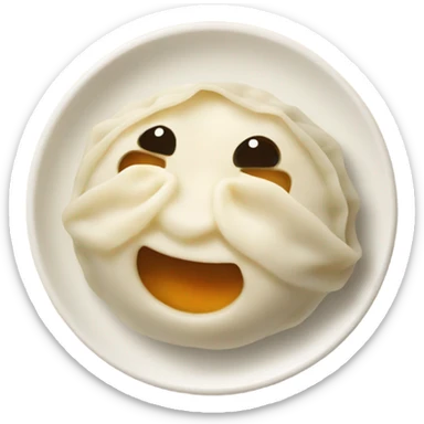 Soup dumpling with face sticker