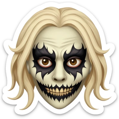 horror masked woman sticker