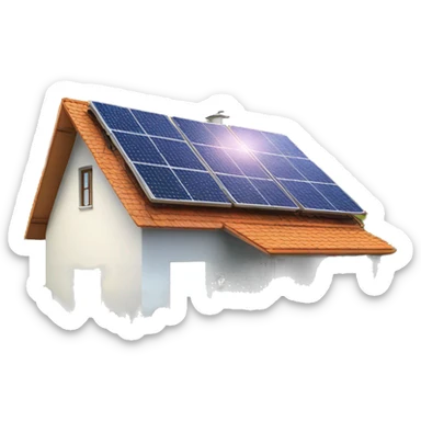 solar panels house sticker