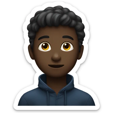 nighttime gaze of a lone boy sticker