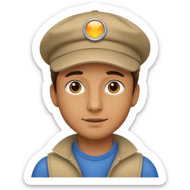 guy in a cap sticker