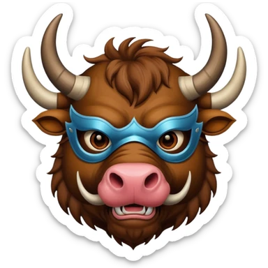 bull with mask  sticker