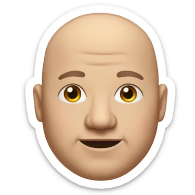 Fat bald man sticker