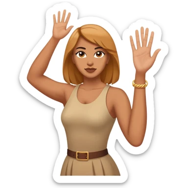 Fierce trans woman waving her arm side to side, saying still got my murr still got my murr sticker