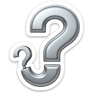 question mark sticker