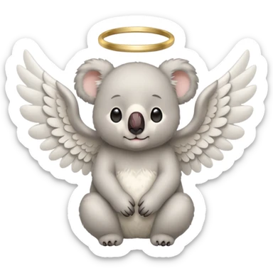 koala angel sticker