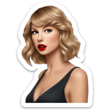 taylor swift painting her lips sticker