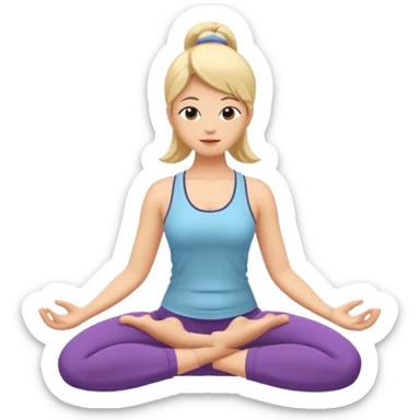 woman doing yoga sticker