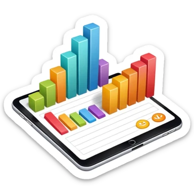 gráfico de ventas sticker