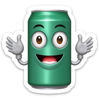 a jungle juice flavored four loko outstretching its arms for a hug sticker