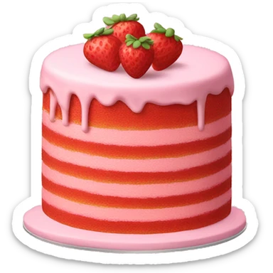 strawberry cake sticker