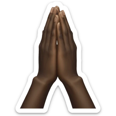 two hands praying, art sticker