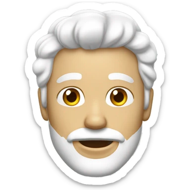 Homme blanc avec une teinture blanche sur ses cheveux sticker