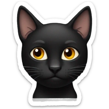 Black cat in jail sticker