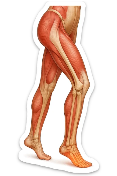 FOTO IDENTICAPRENDI SPUNTO DALLA FOTO E FAMMI A LIVELLO ANATOMICO LA GAMBA IN SOVRACCARICO sticker