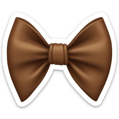 brown bow  sticker