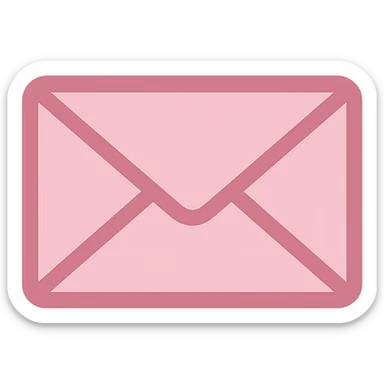 pink envelope icon sticker