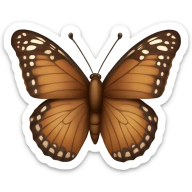 A brown butterfly sticker
