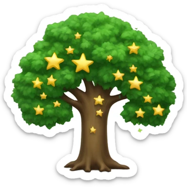 Tree with star, prises  sticker