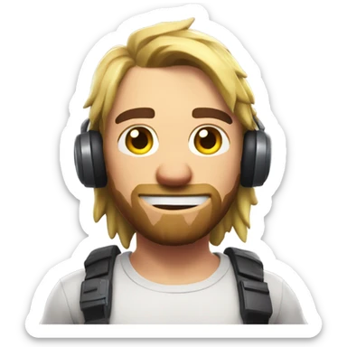 Sweaty gamer playing Fortnite  sticker