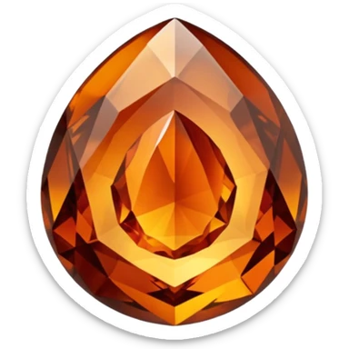 chatoyant gemstone crystal brown and dark orange 3d png background layers sticker