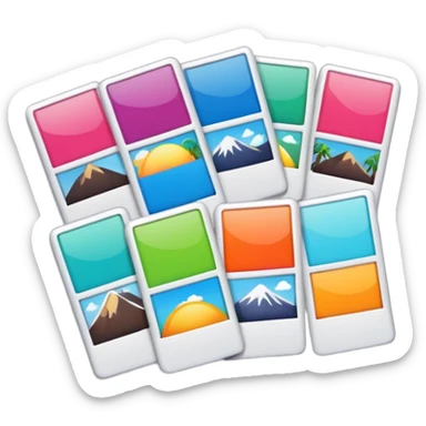 board with 8 polaroid photo sticker