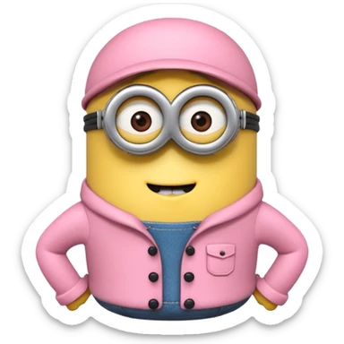 Minions rosa sticker
