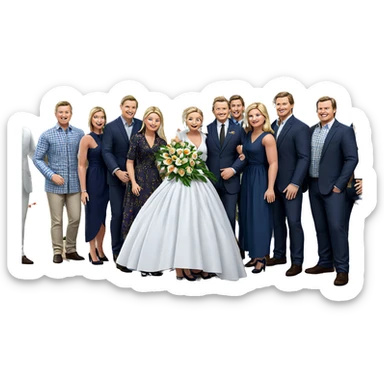 formal gathering with friends sticker