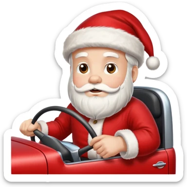 Santa in Chevy truck  sticker