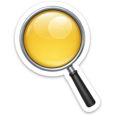 YELLOW Magnifying Glass sticker