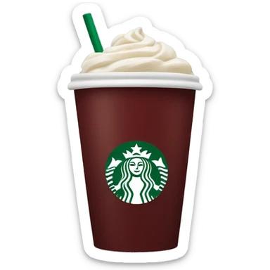 Dark red starbucks sticker