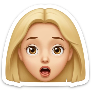 Girl being surprised  sticker