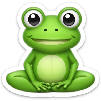 frog-smiling-posing-zen-yoga sticker