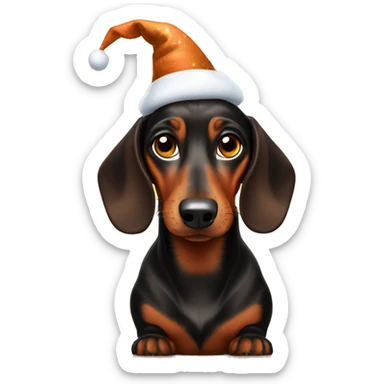 Brown Dachshund. Holiday. Halloween sticker