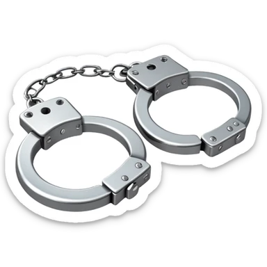 pair of handcuffs sticker