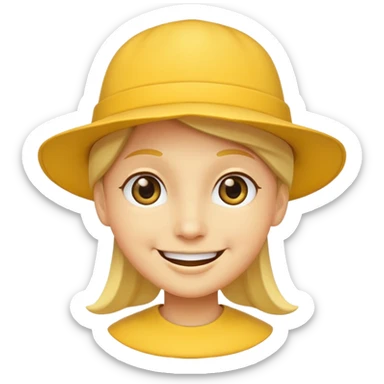 Şapkalı gülen yüz sticker